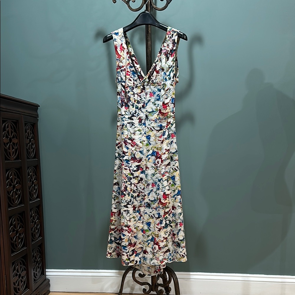 Rachel Roy Silk Midi Cutout Dress